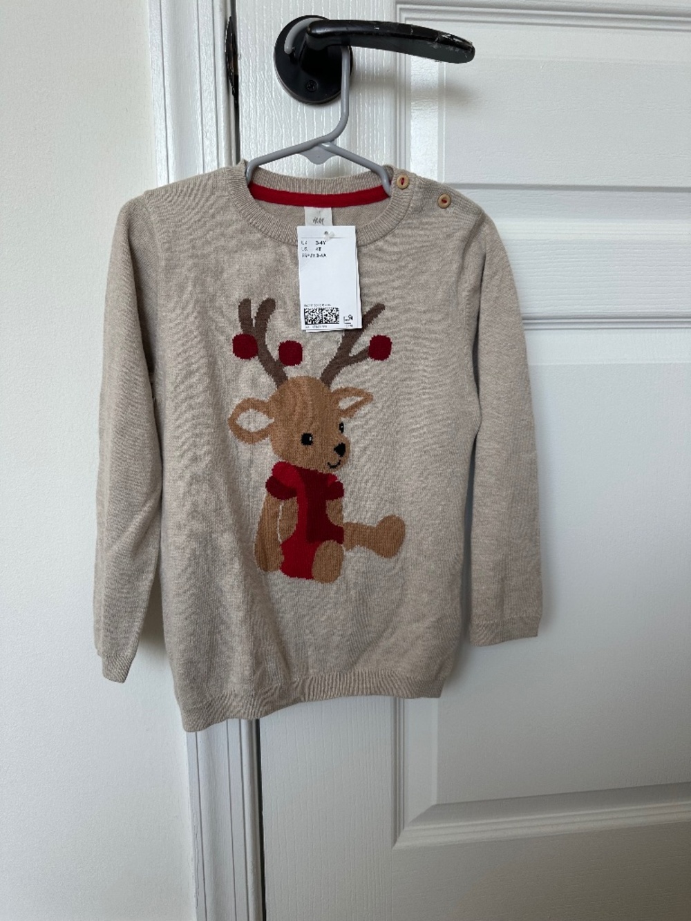 H&M Kids Holiday Sweater reindeer 4T